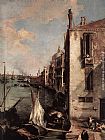 Canaletto Grand Canal, Looking East from the Campo San Vio (detail) painting